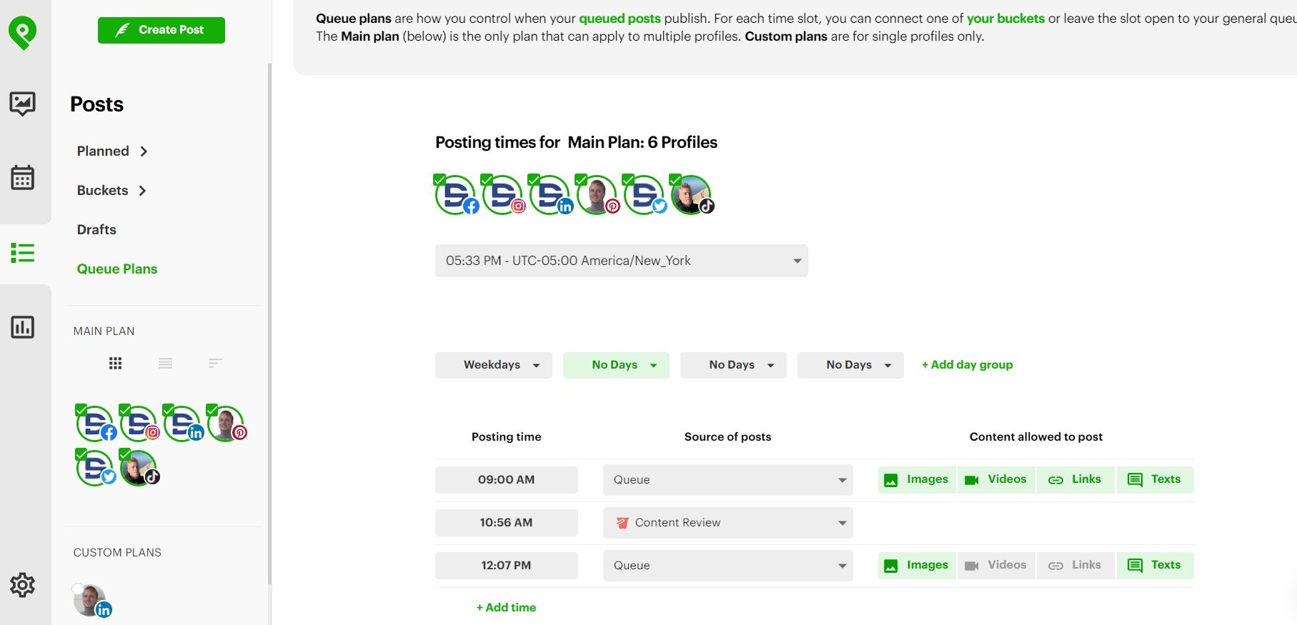 Key features Post Planner
