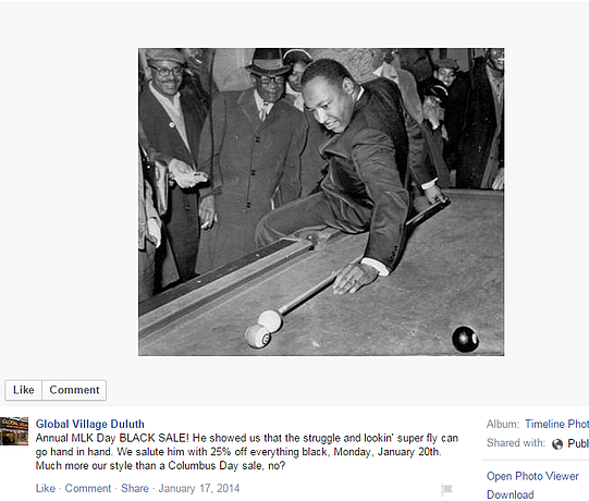 Facebook etuquette - MLK