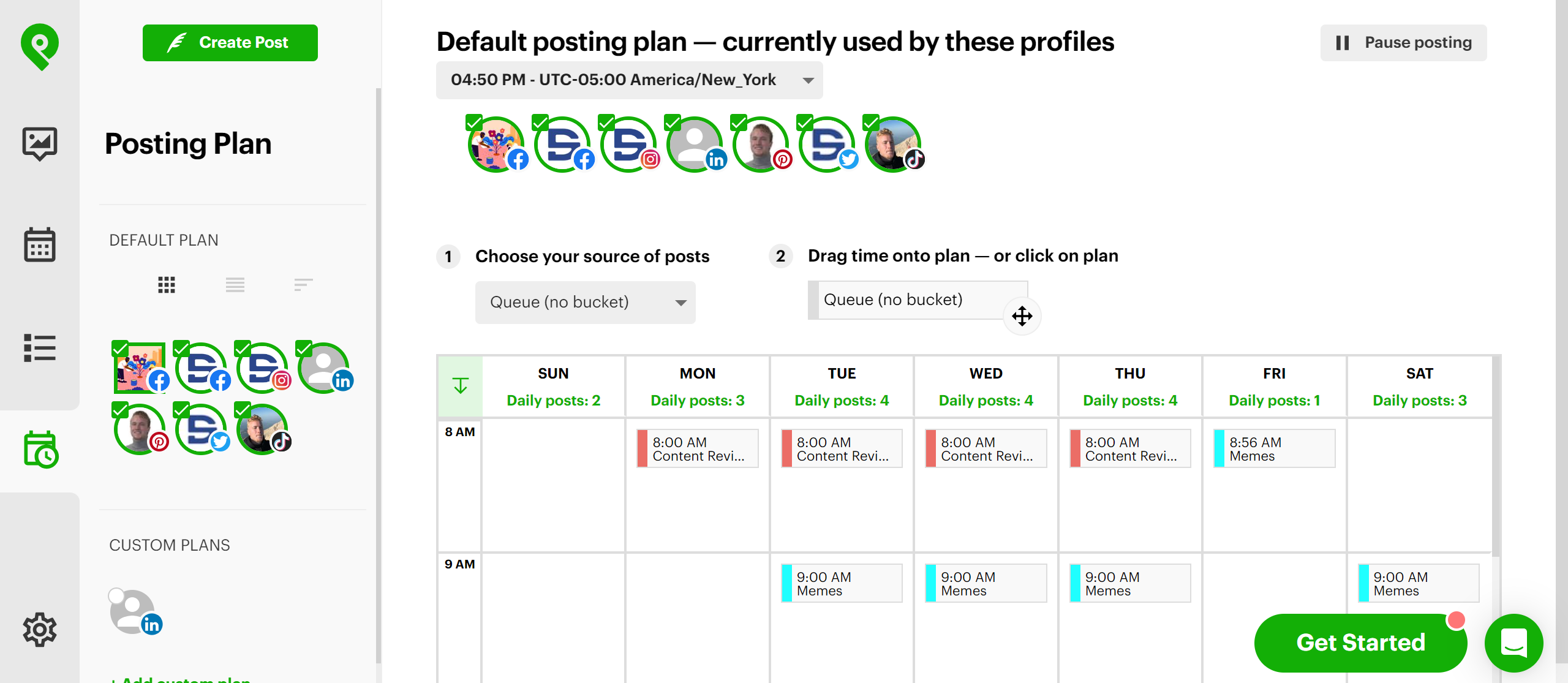 Posting Plan Calendar